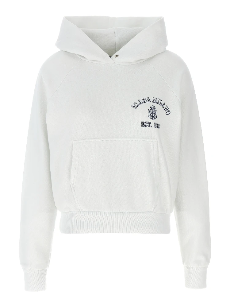 White Cotton Sweatshirt