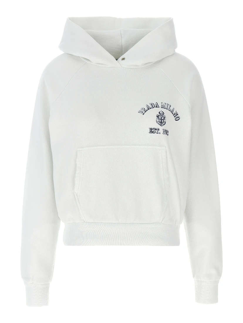 White Cotton Sweatshirt