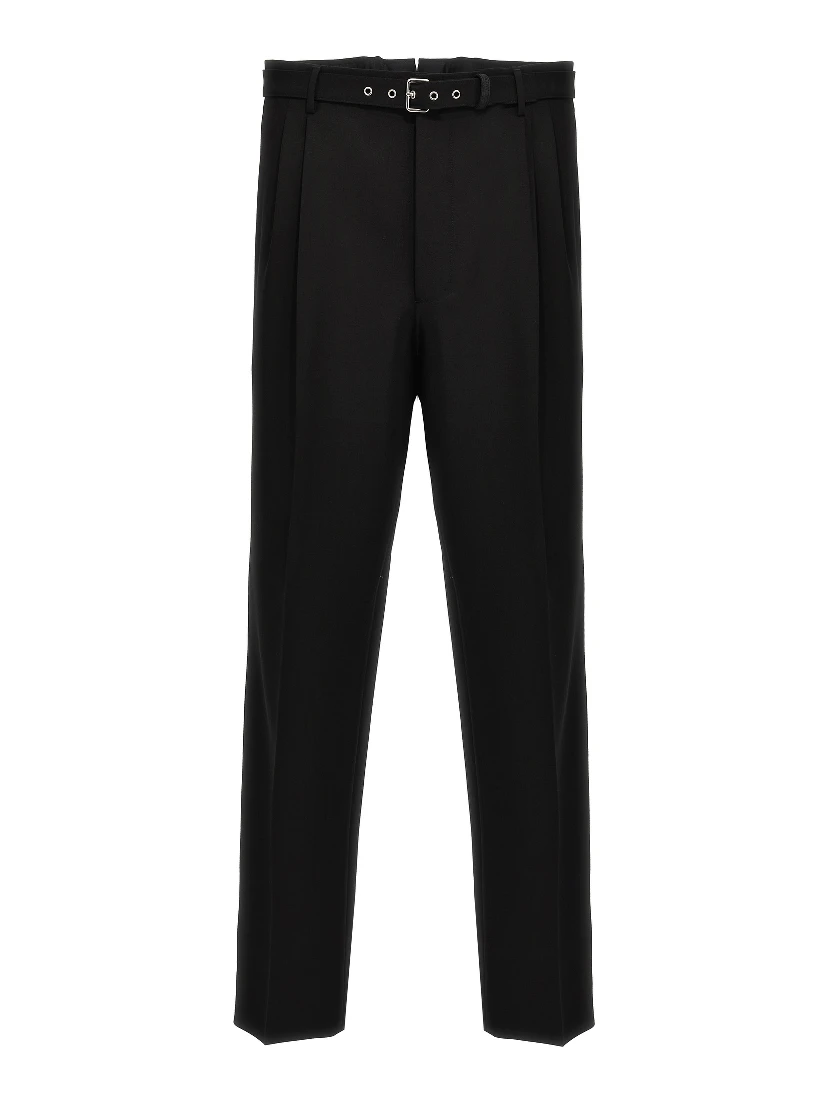 Black Virgin Wool Dress Pants