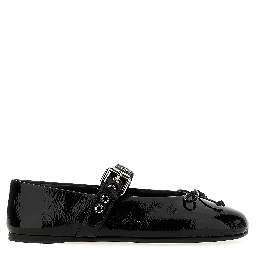 Black Calfskin Ballet Flats