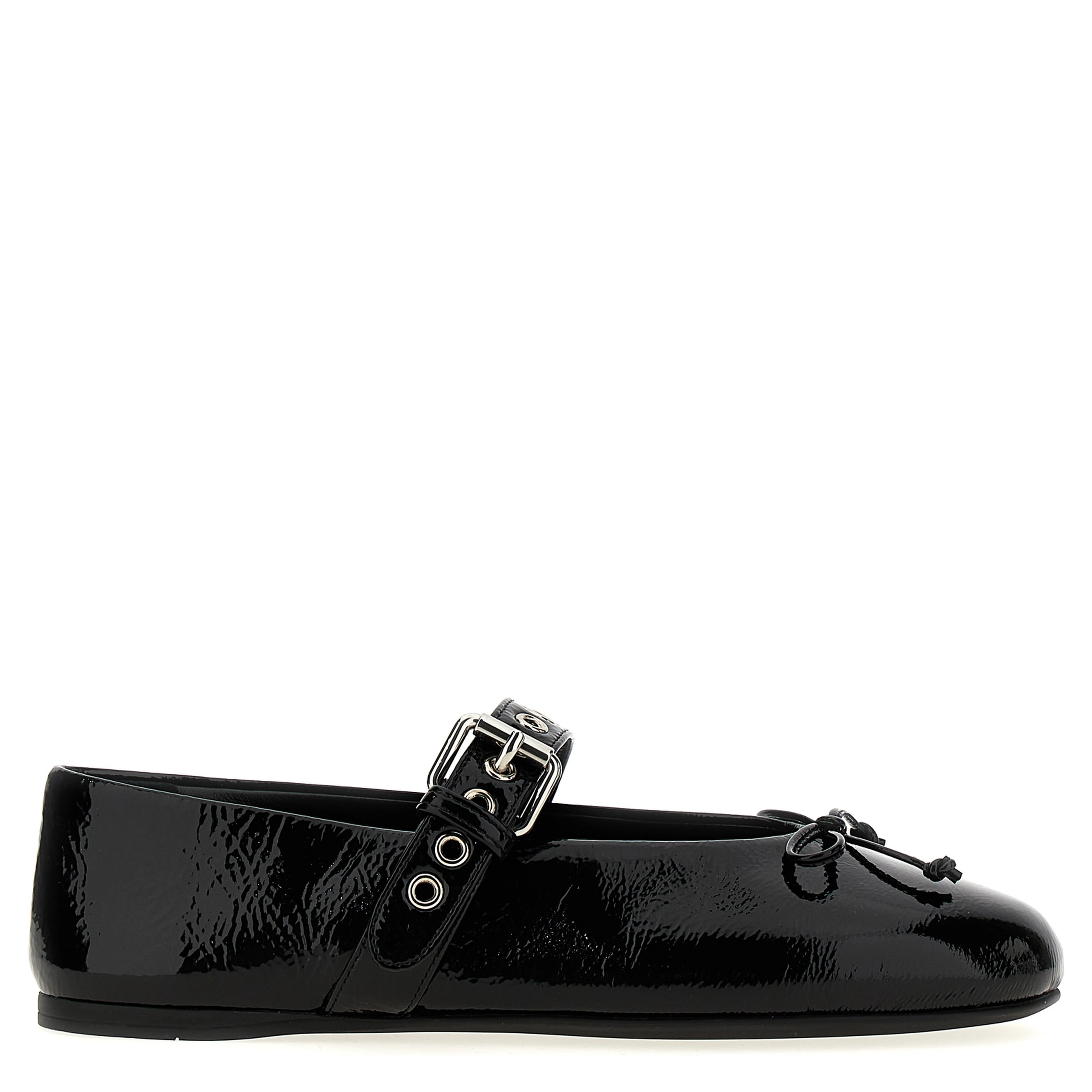 Black Calfskin Ballet Flats