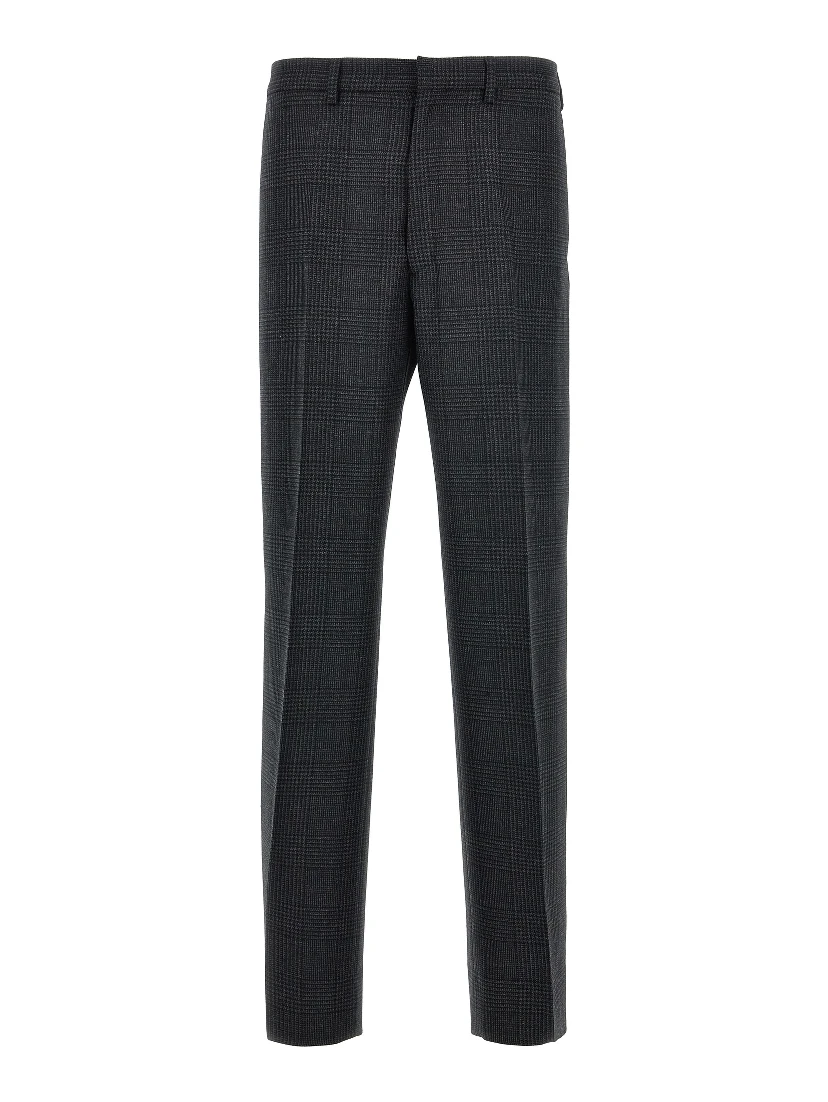 Gray Virgin Wool Dress Pants