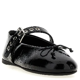 Black Calfskin Ballet Flats