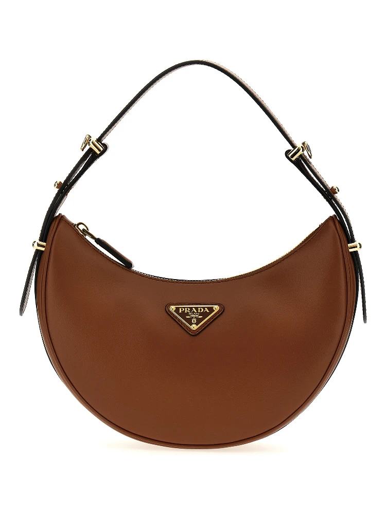 Brown Calfskin Shoulder Bag