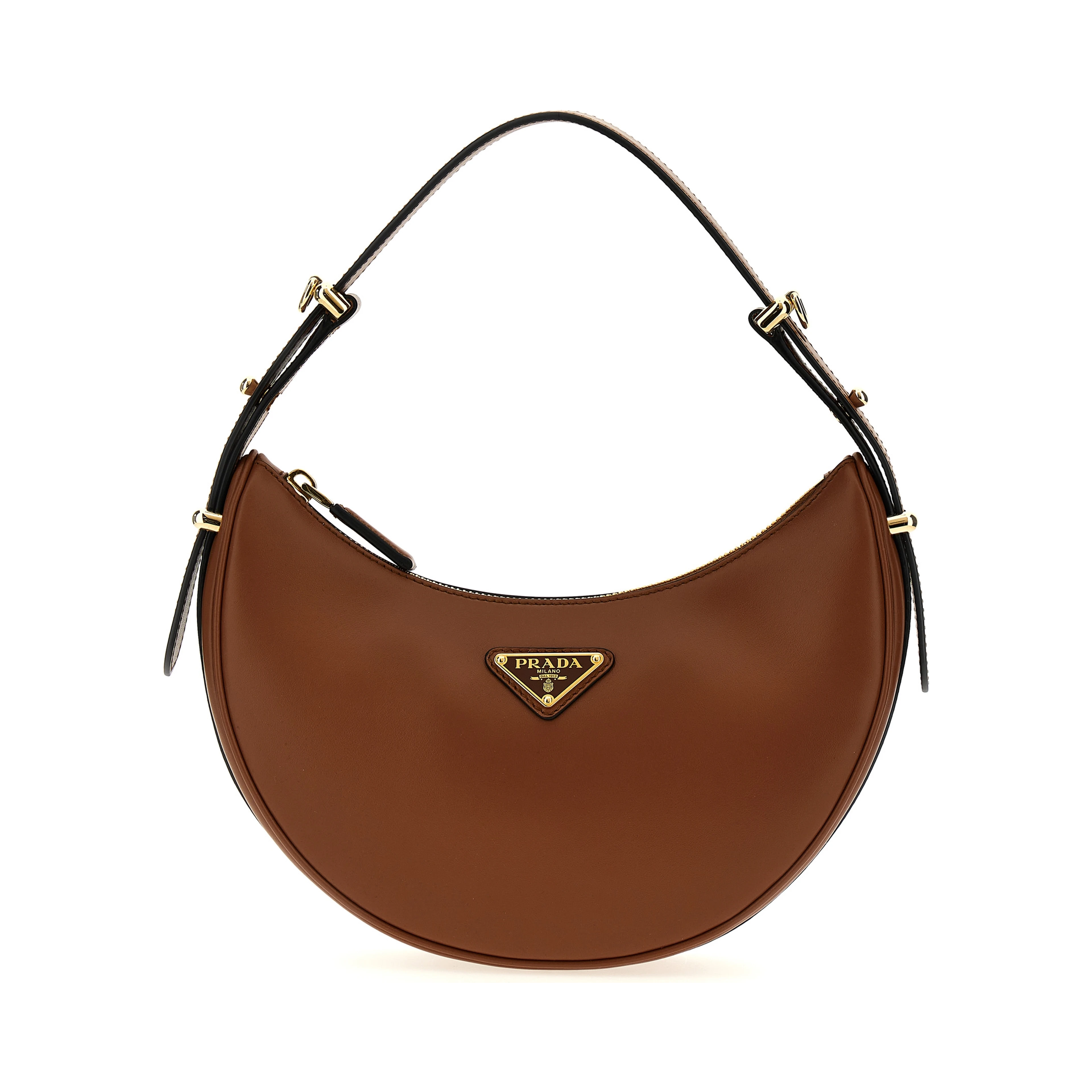 Brown Calfskin Shoulder Bag