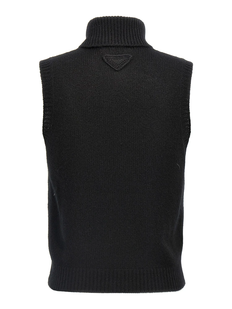 Black Cashmere Sleeveless Jacket alternative