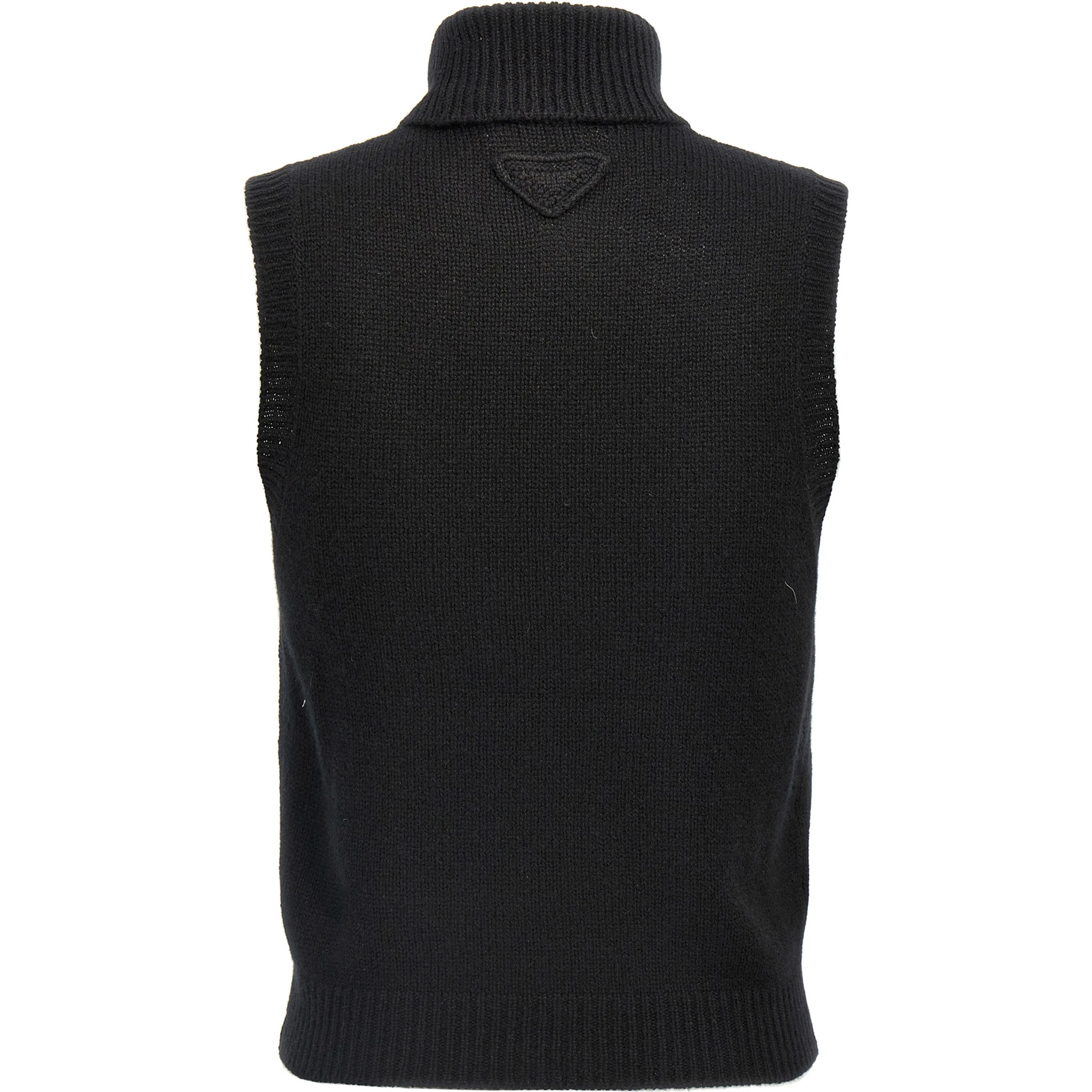 Black Cashmere Sleeveless Jacket