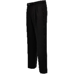 Black Virgin Wool Dress Pants