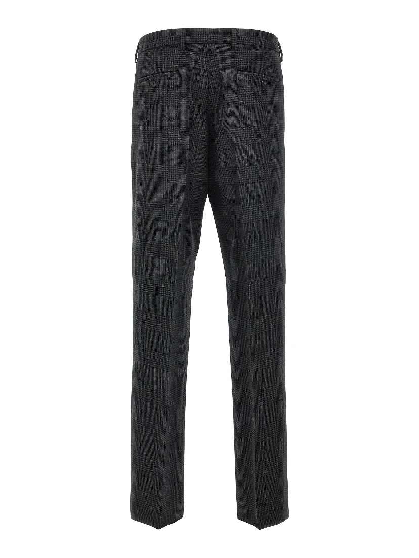 Gray Virgin Wool Dress Pants