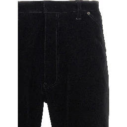 Black Cotton Casual Pants