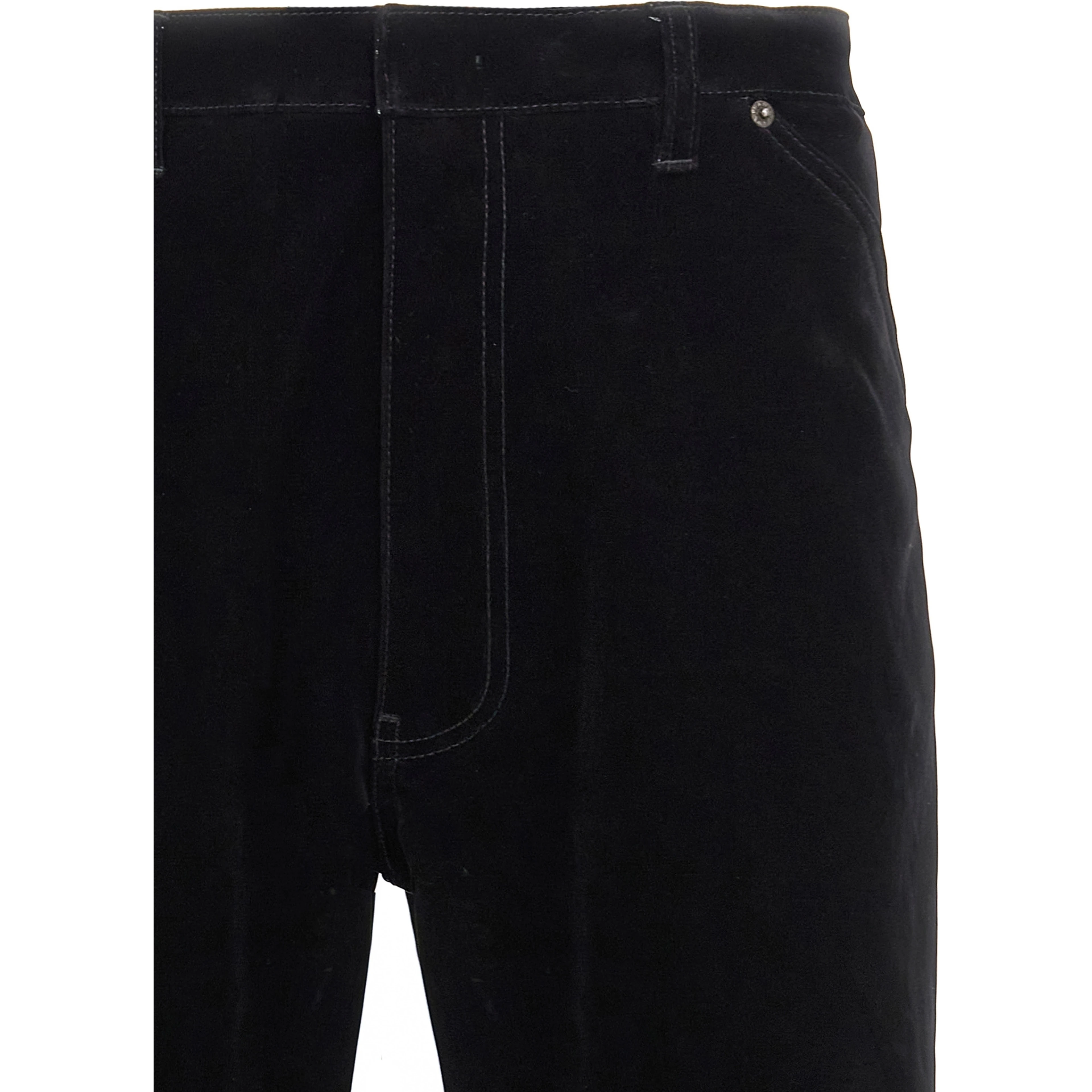 Black Cotton Casual Pants