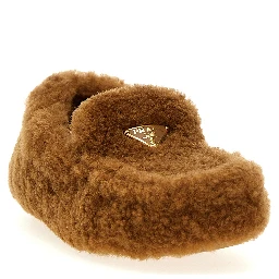 Brown Lamb Leather Slip-On Loafers