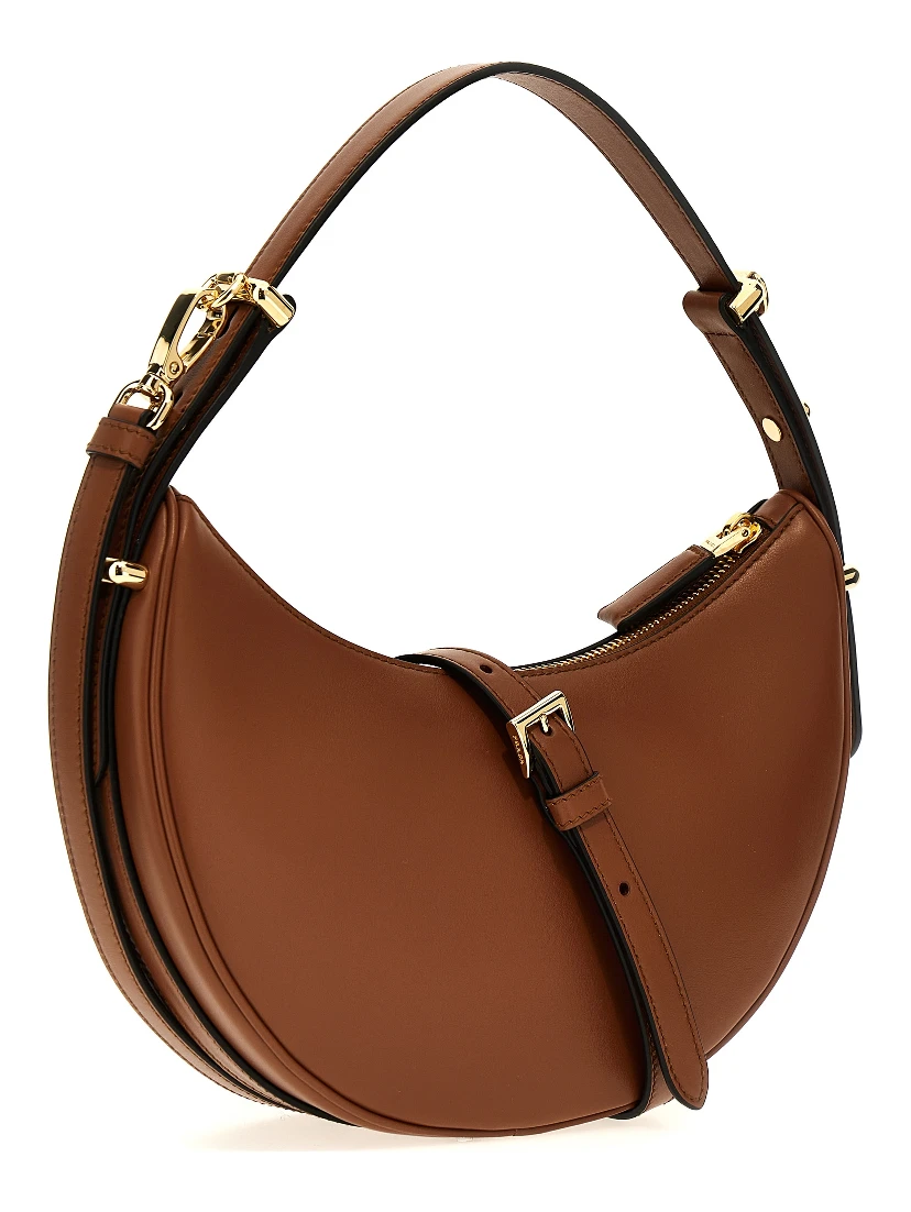 Brown Calfskin Shoulder Bag