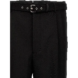 Black Virgin Wool Dress Pants