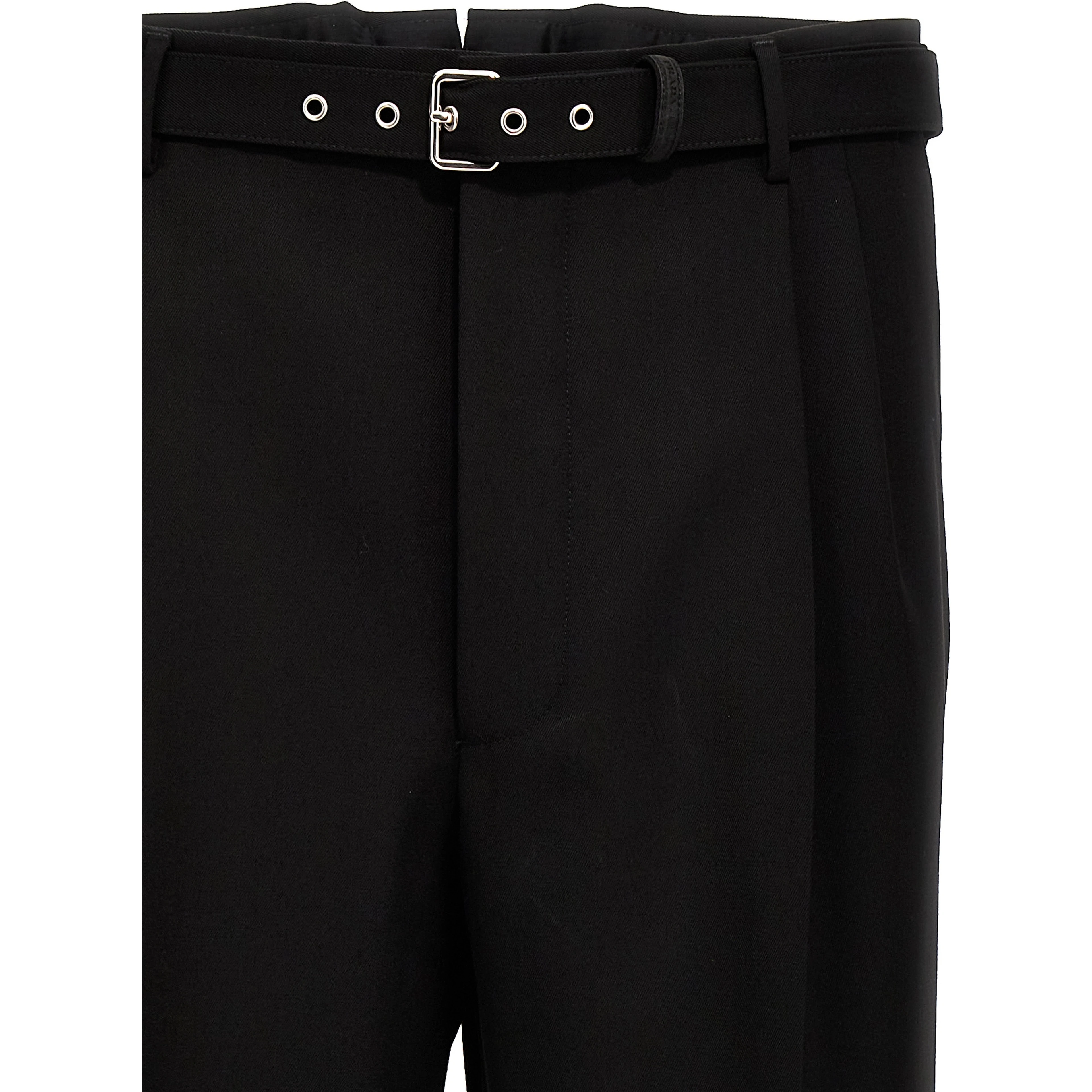 Black Virgin Wool Dress Pants
