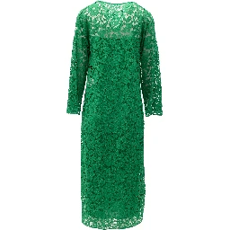 Women Lace Dress in Green