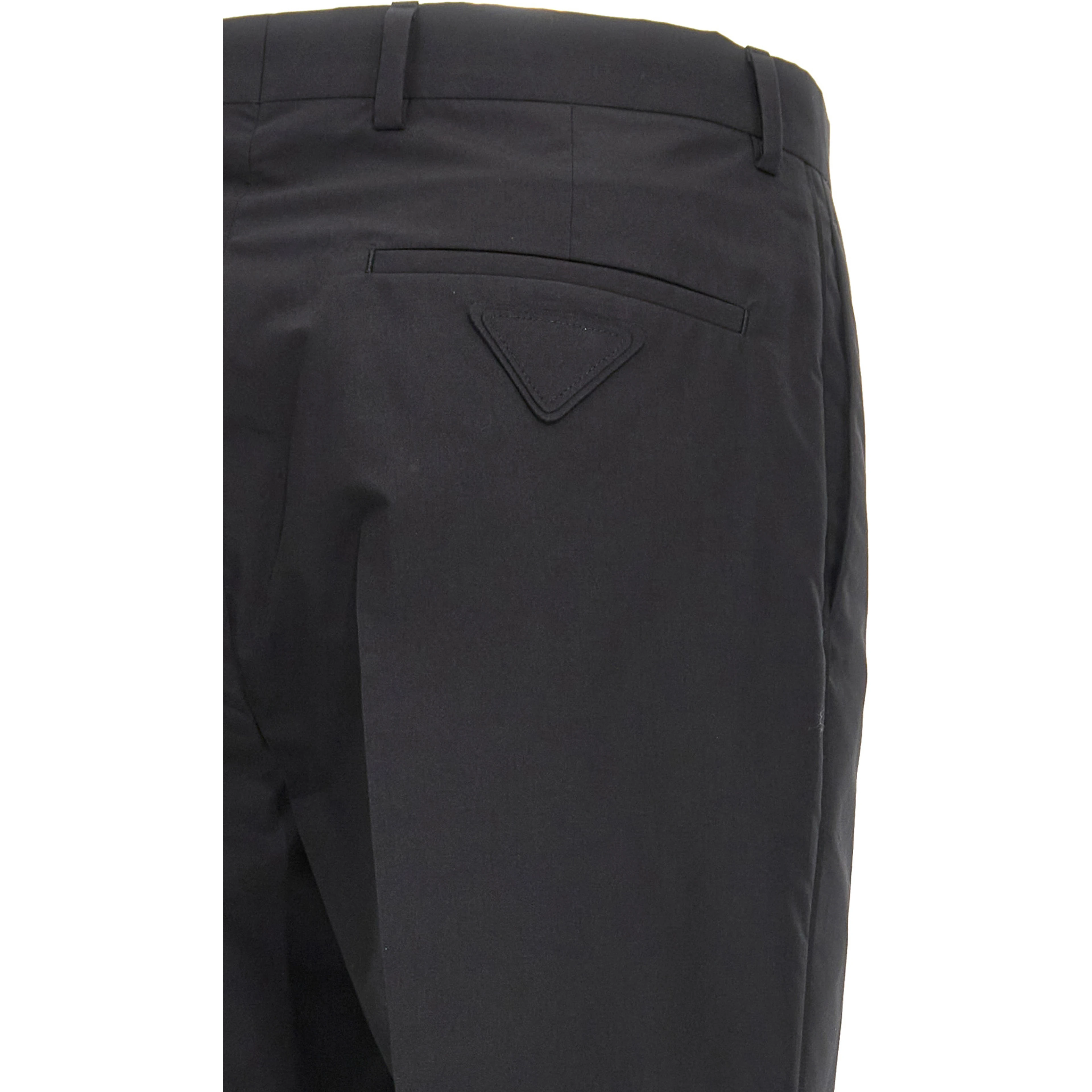 Black Cotton Dress Pants