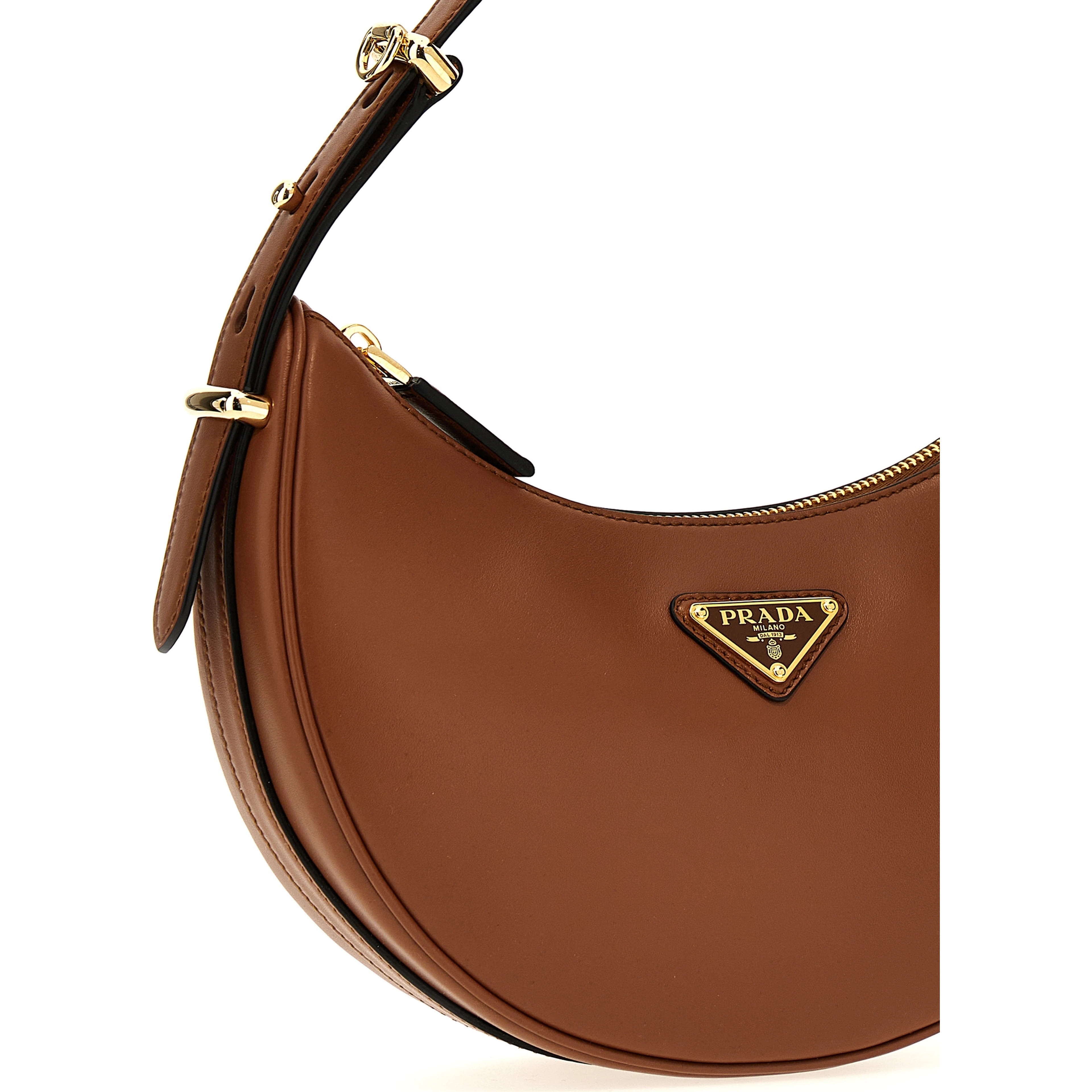 Brown Calfskin Shoulder Bag