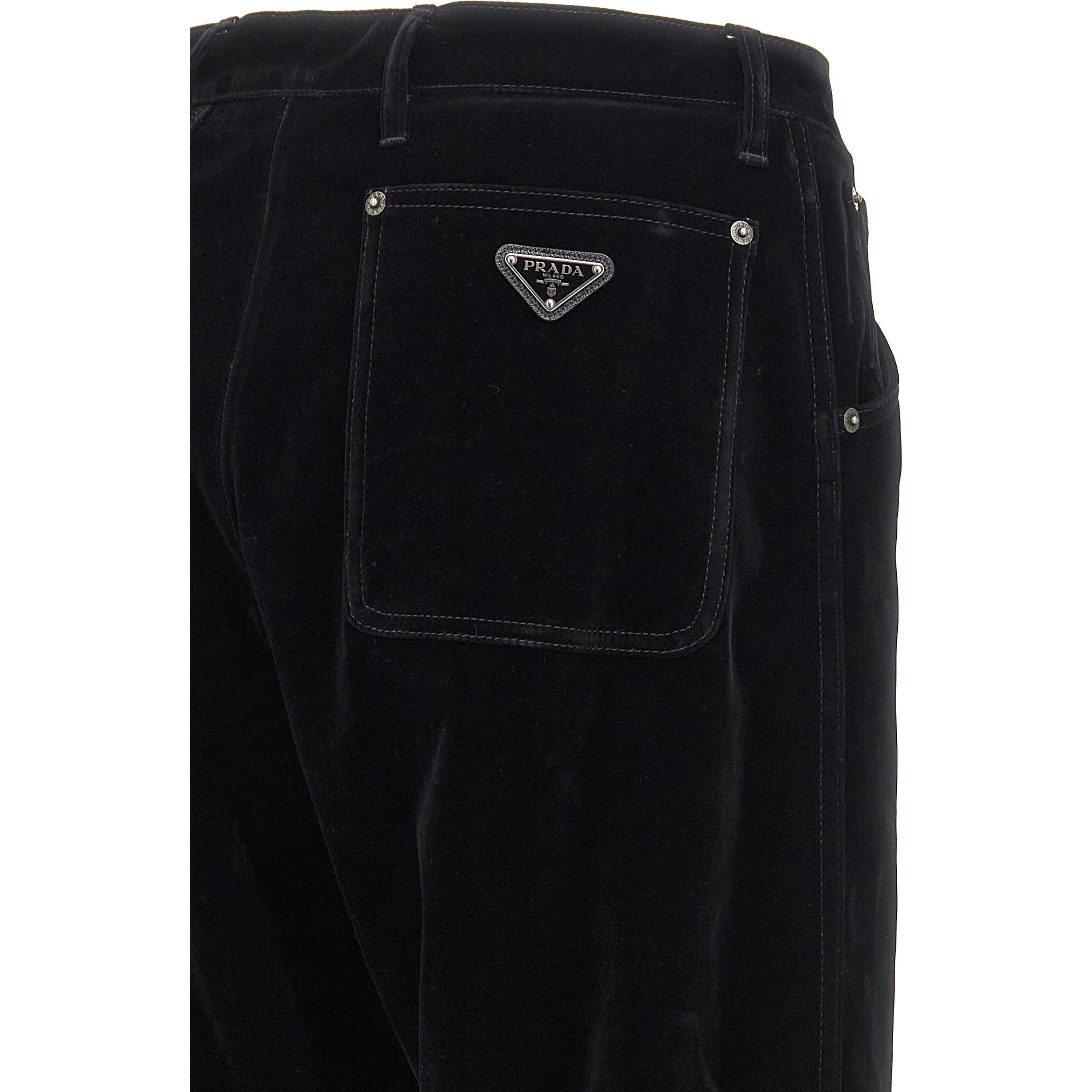 Black Cotton Casual Pants