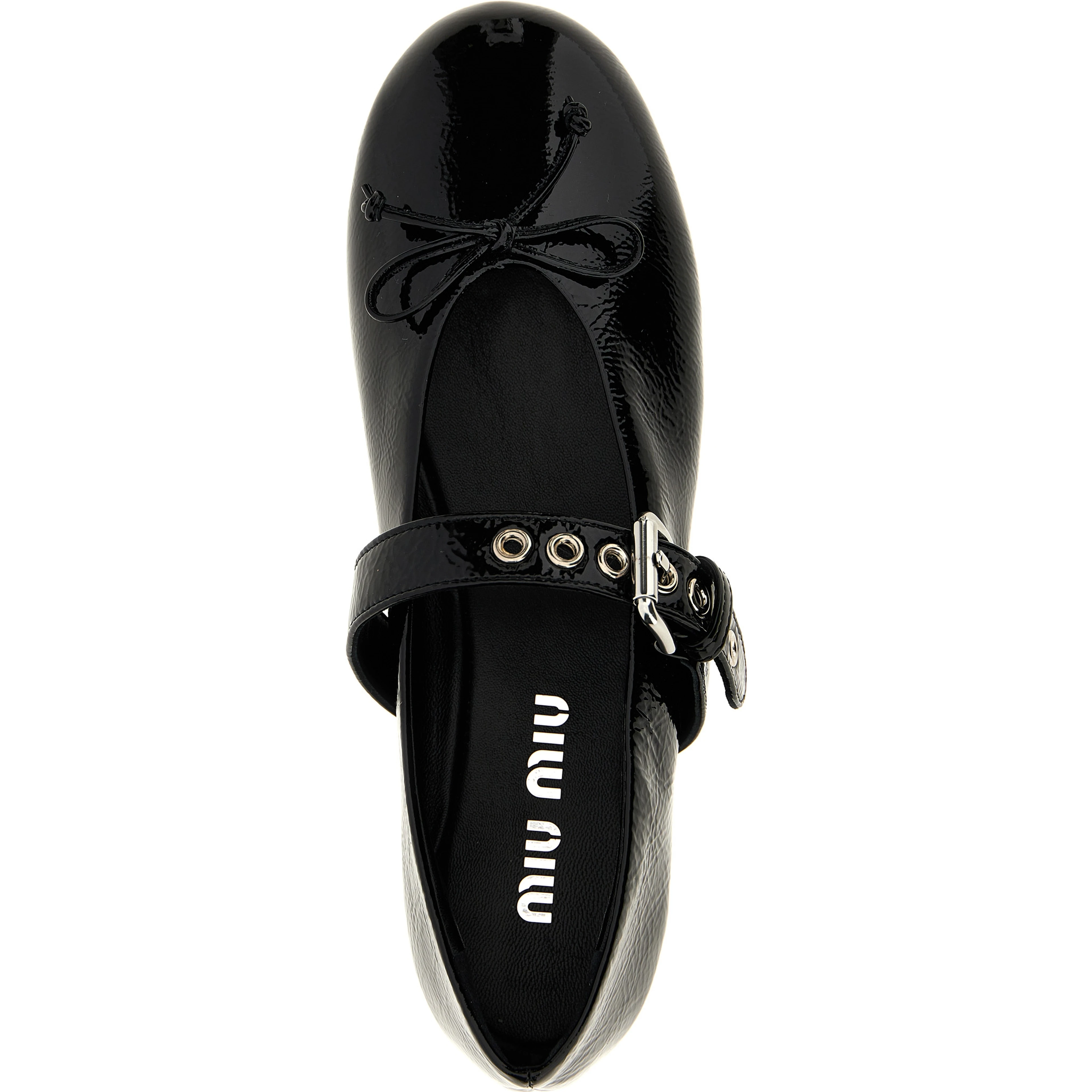 Black Calfskin Ballet Flats
