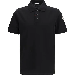 Black Cotton Polo Shirt