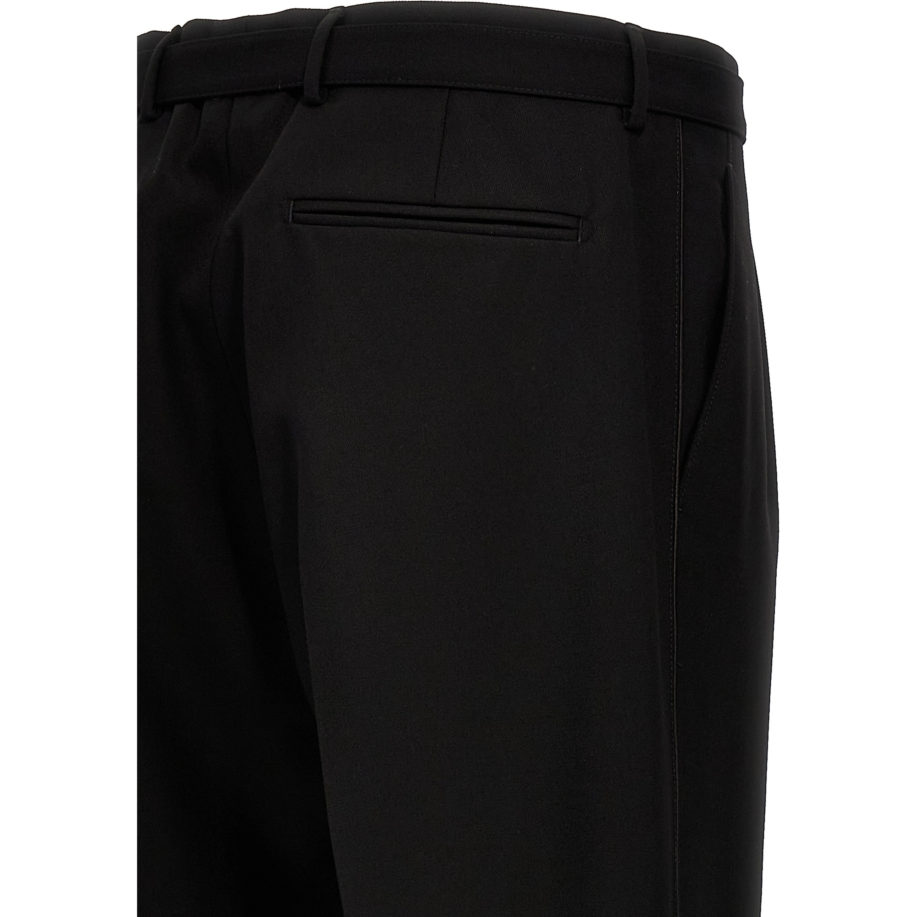 Black Virgin Wool Dress Pants