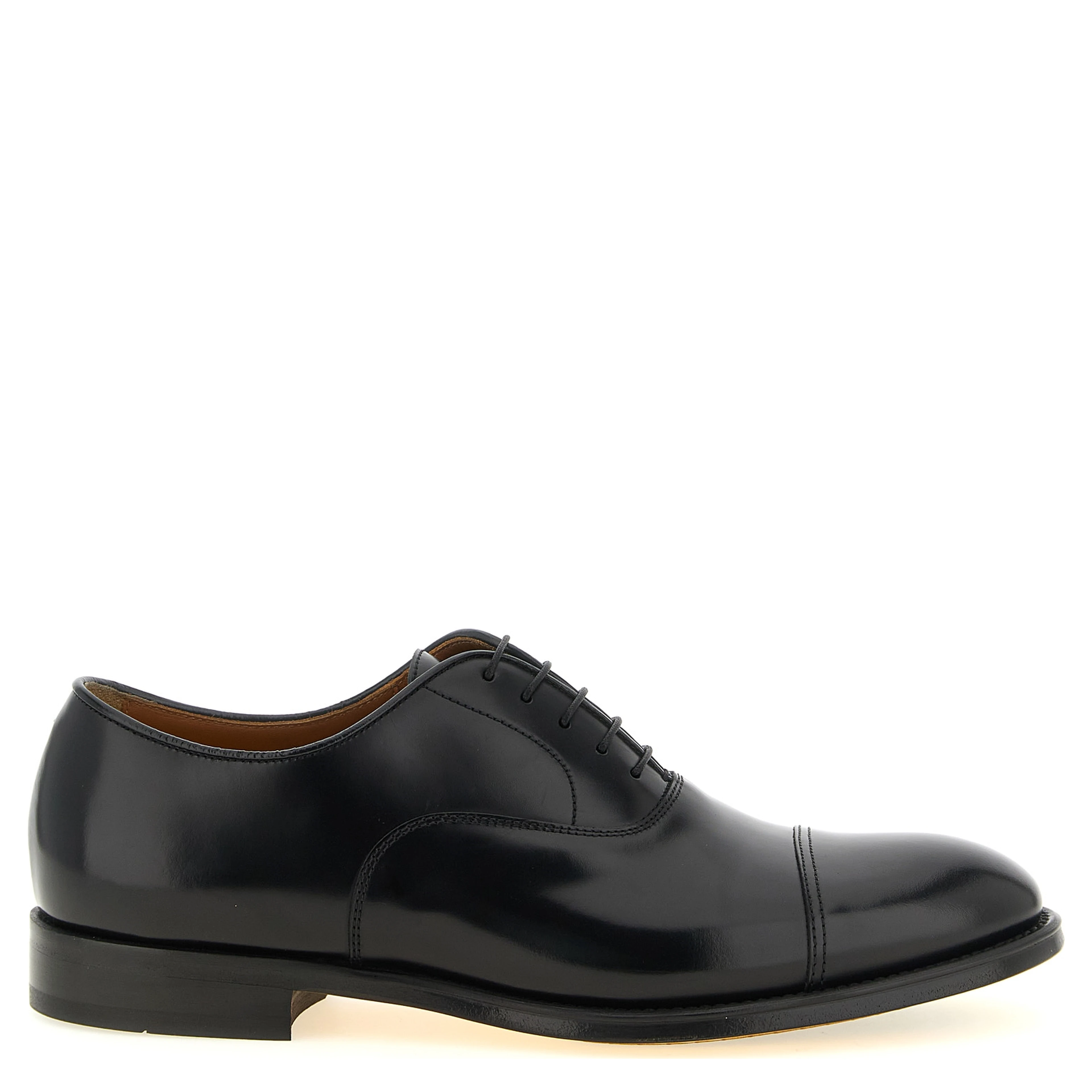 Black Leather Oxfords And Derbies