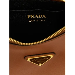 Brown Calfskin Shoulder Bag