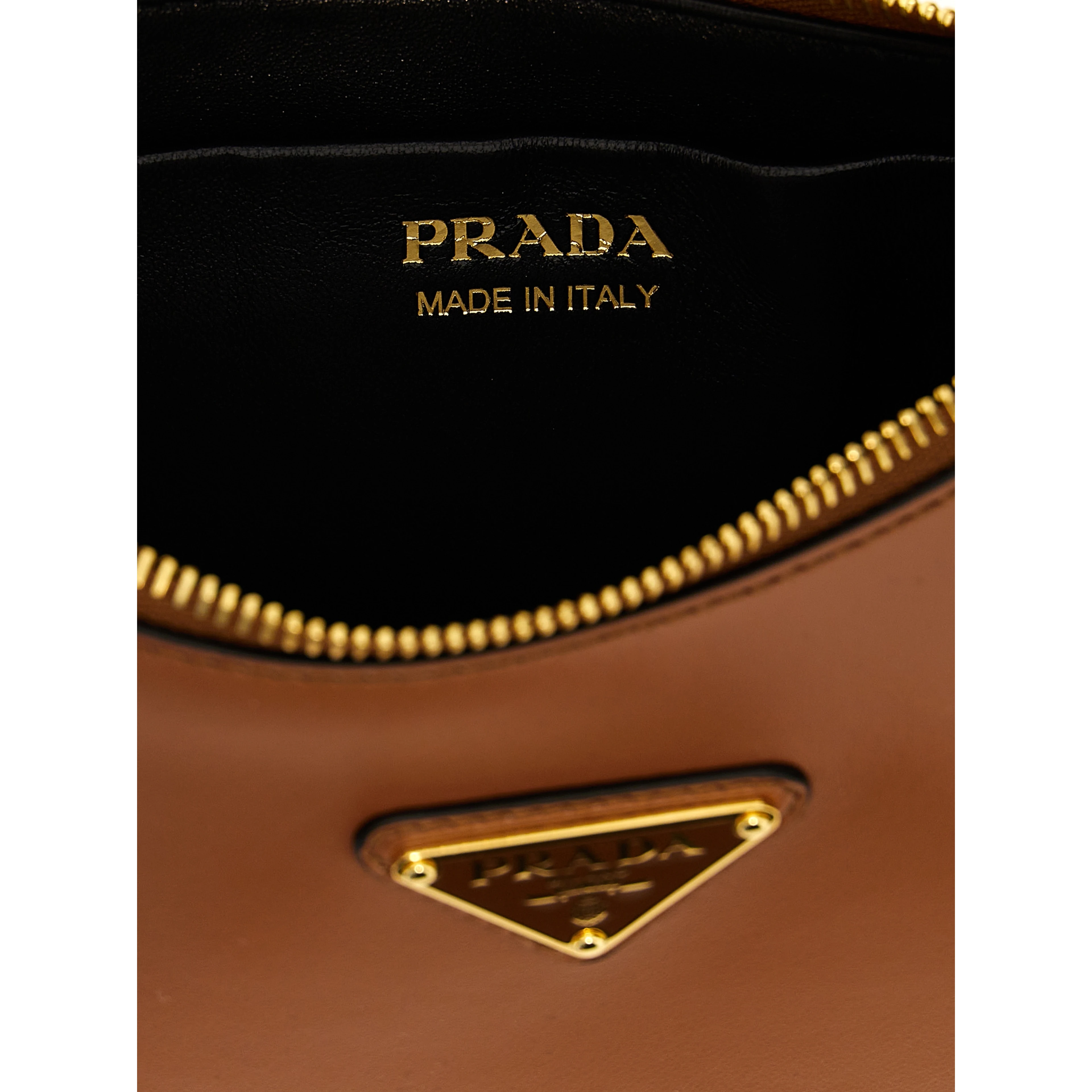 Brown Calfskin Shoulder Bag