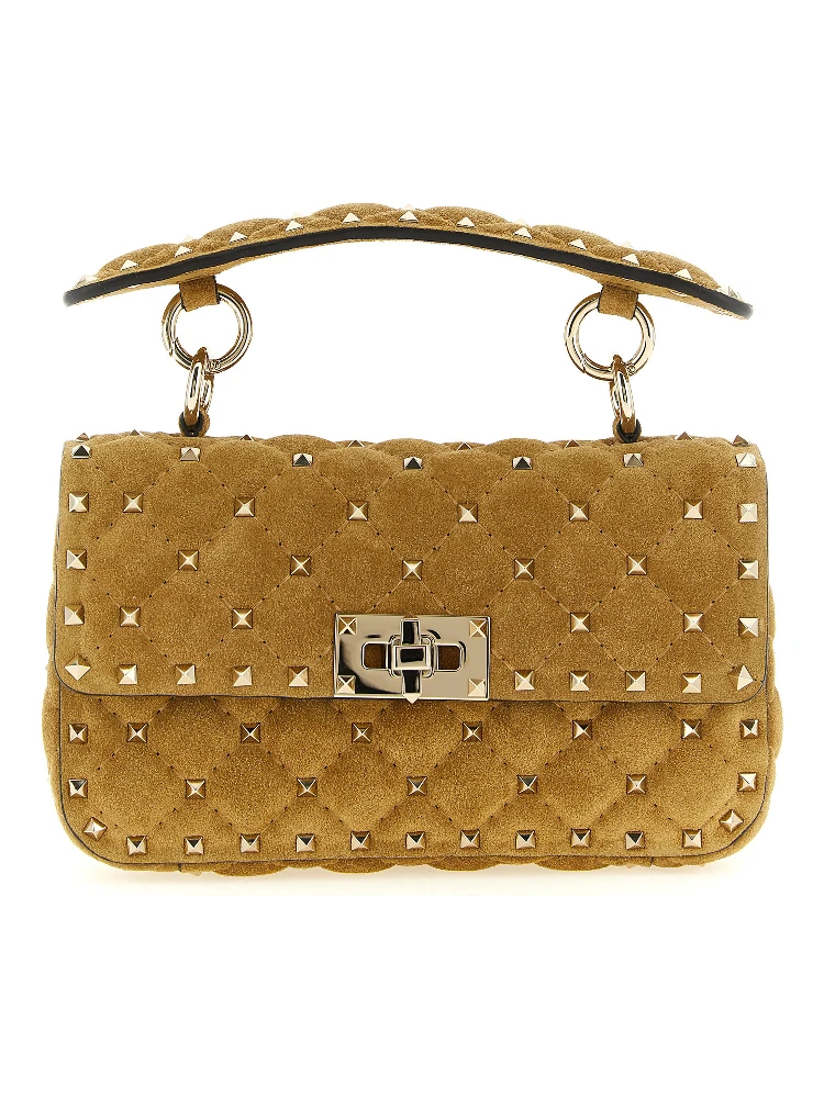 Beige Calfskin Shoulder Bag