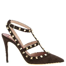 Brown Calfskin High Heel Pumps