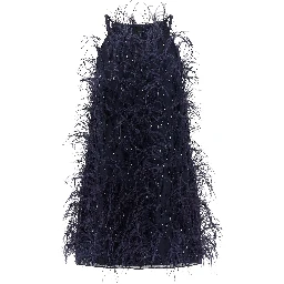 Blue Polyester Short Dress