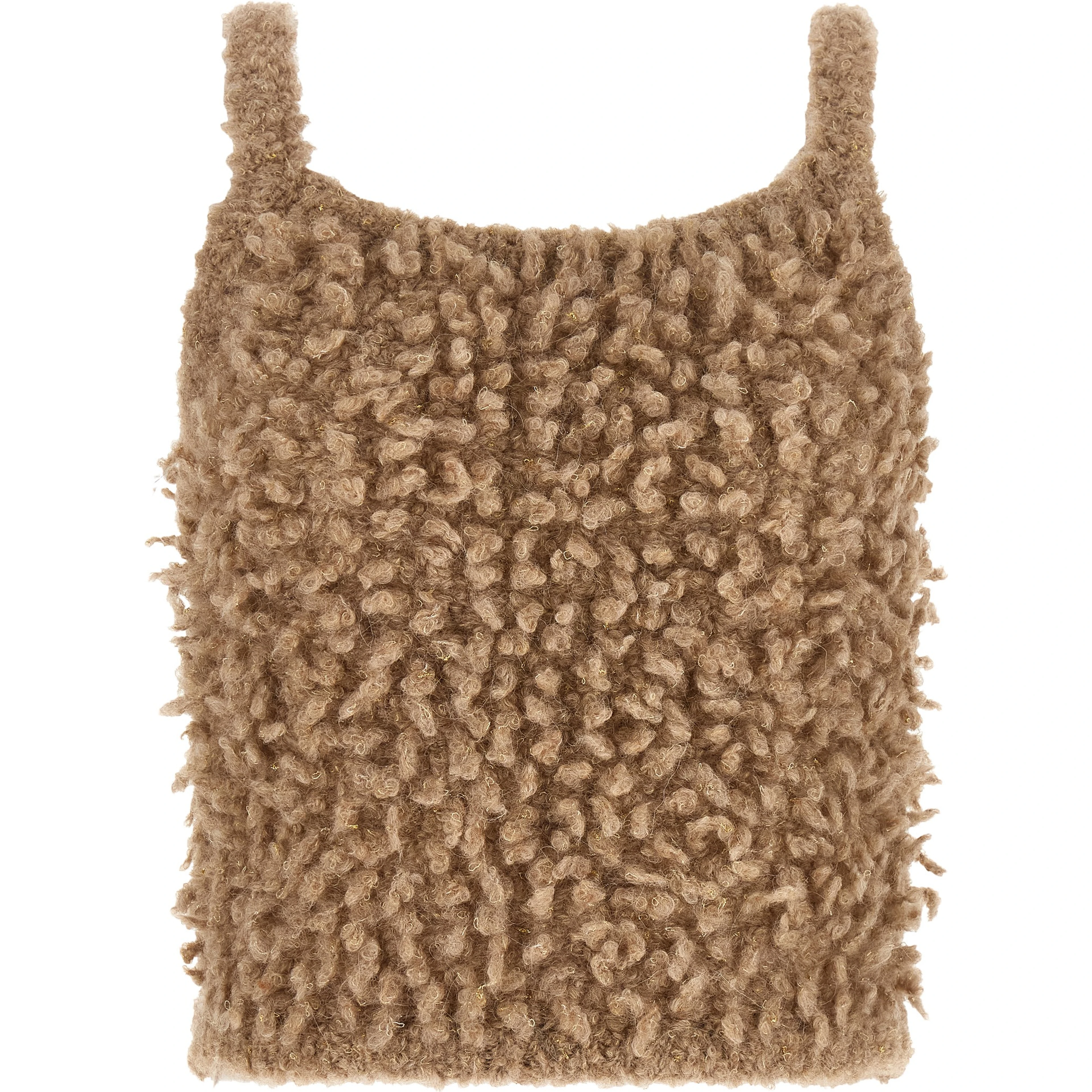 Beige Wool Sleeveles Sweater