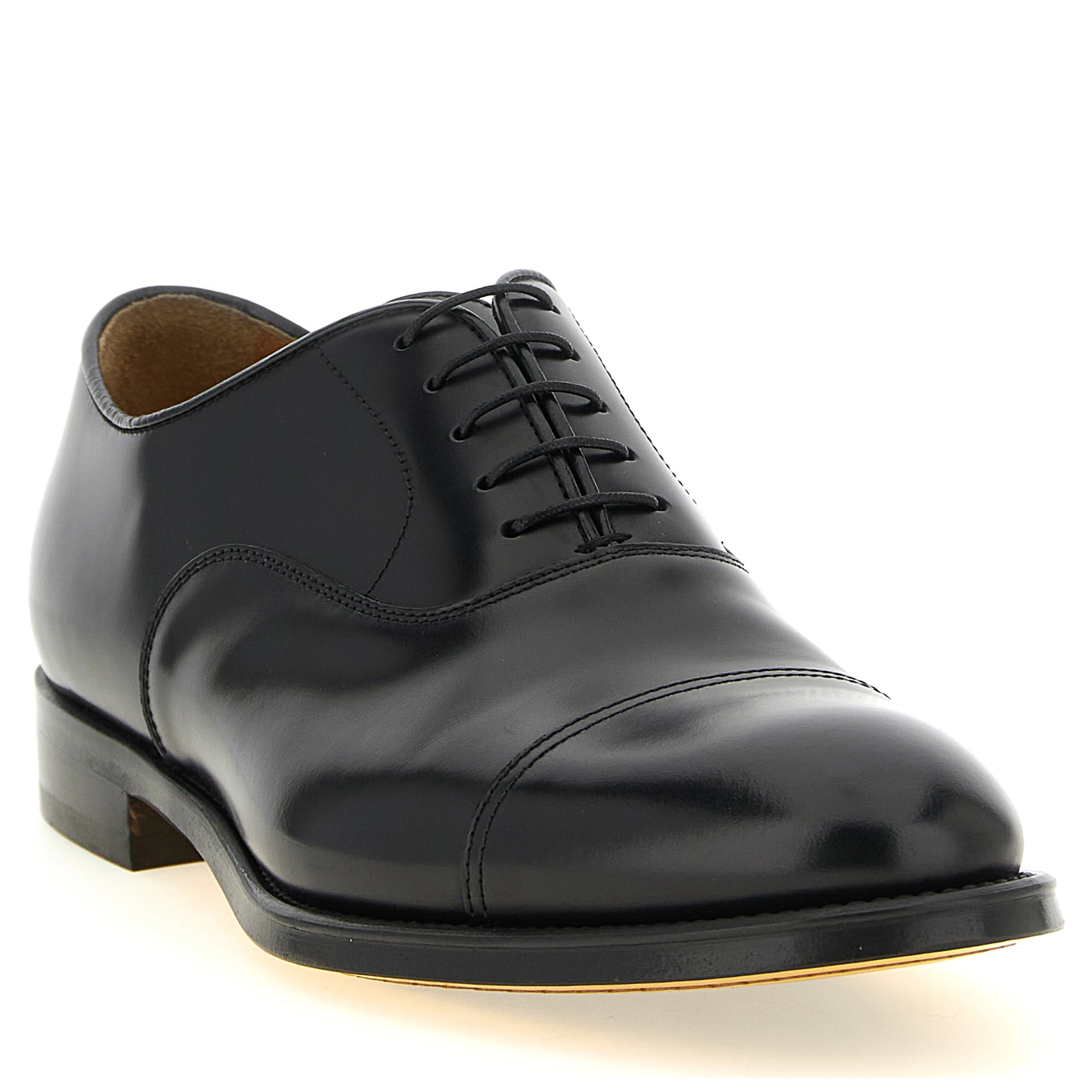 Black Leather Oxfords And Derbies