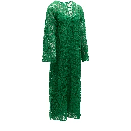 Women Lace Dress in Green