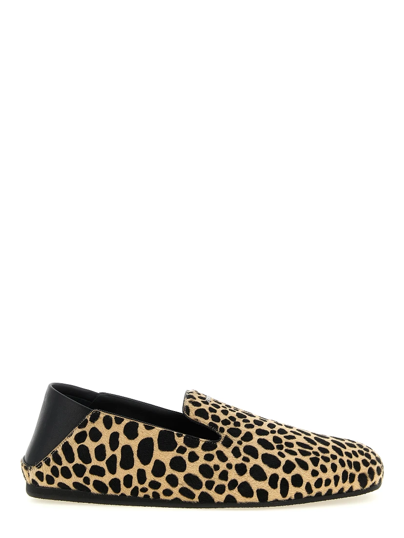 Multicolor Calfskin Slip-On Loafers