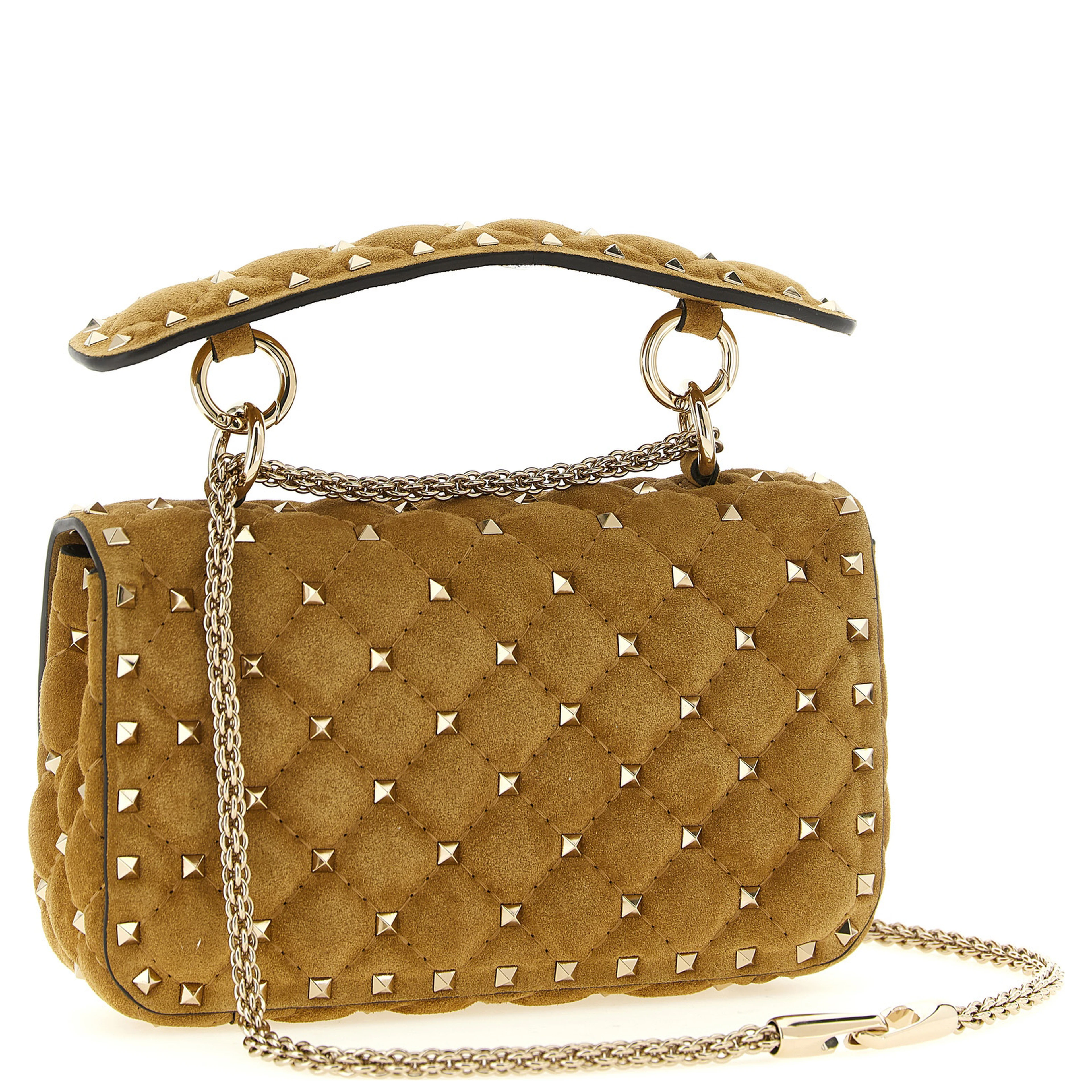 Beige Calfskin Shoulder Bag
