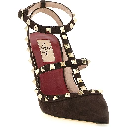 Brown Calfskin High Heel Pumps