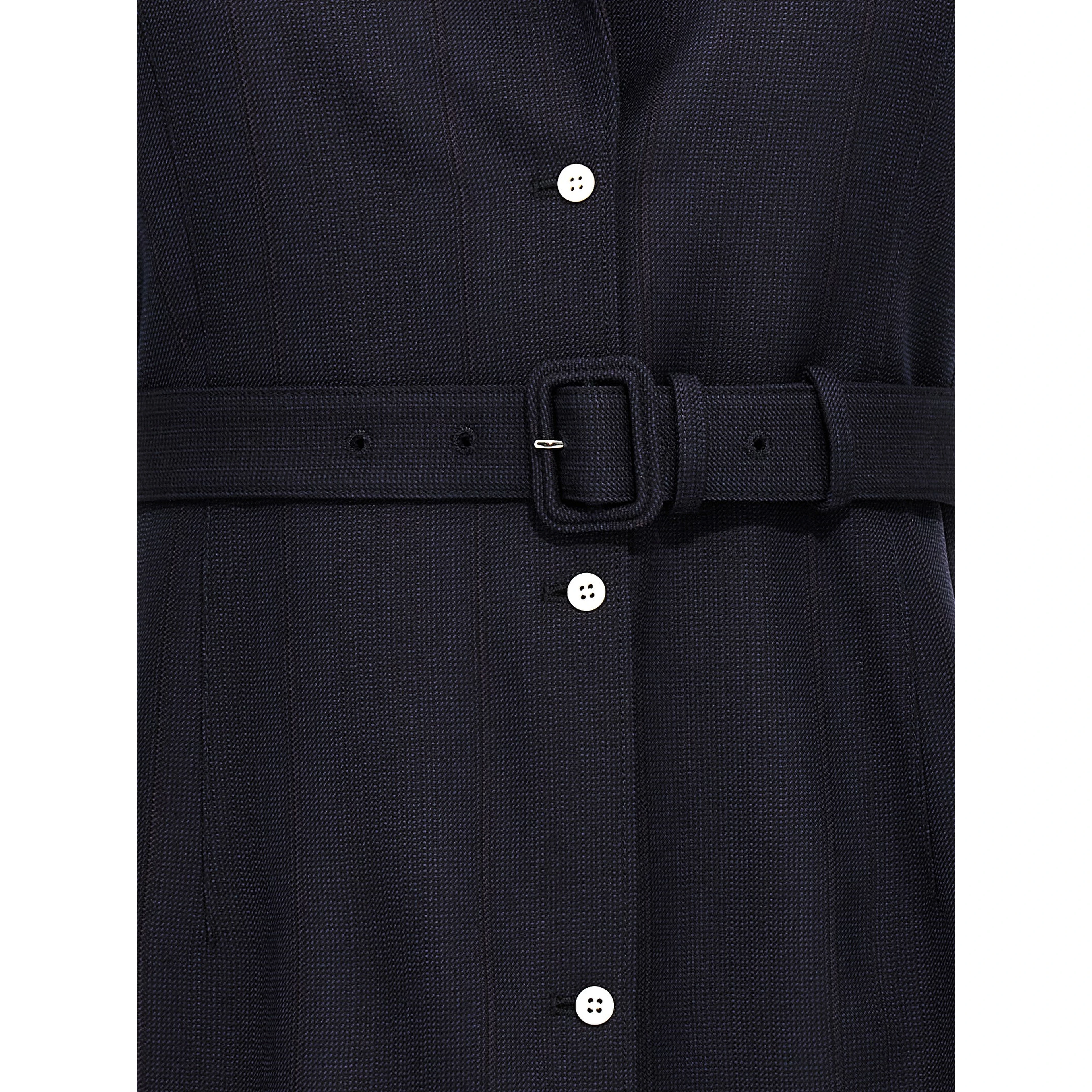 Blue Virgin Wool Sleeveless Jacket