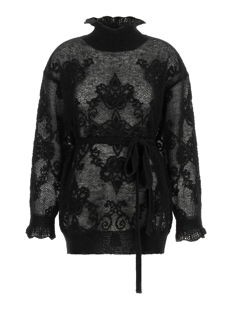 Black Polyamide Cardigan