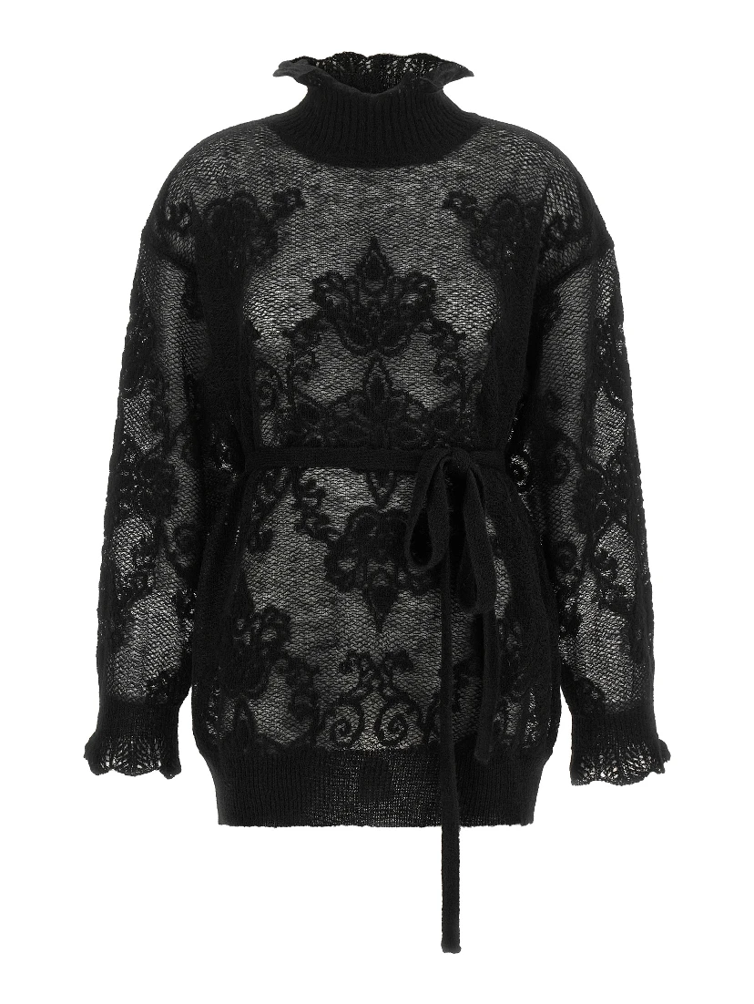 Black Polyamide Cardigan