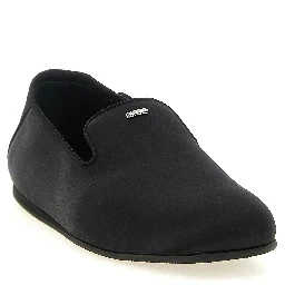 Black Viscose Slip-On Loafers