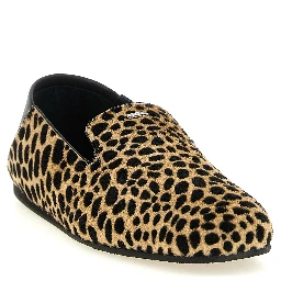 Multicolor Calfskin Slip-On Loafers