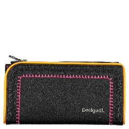 Black Polyurethane Women's Wallet