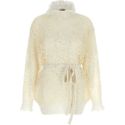 White Polyamide Cardigan