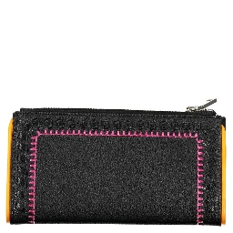 Black Polyurethane Women's Wallet
