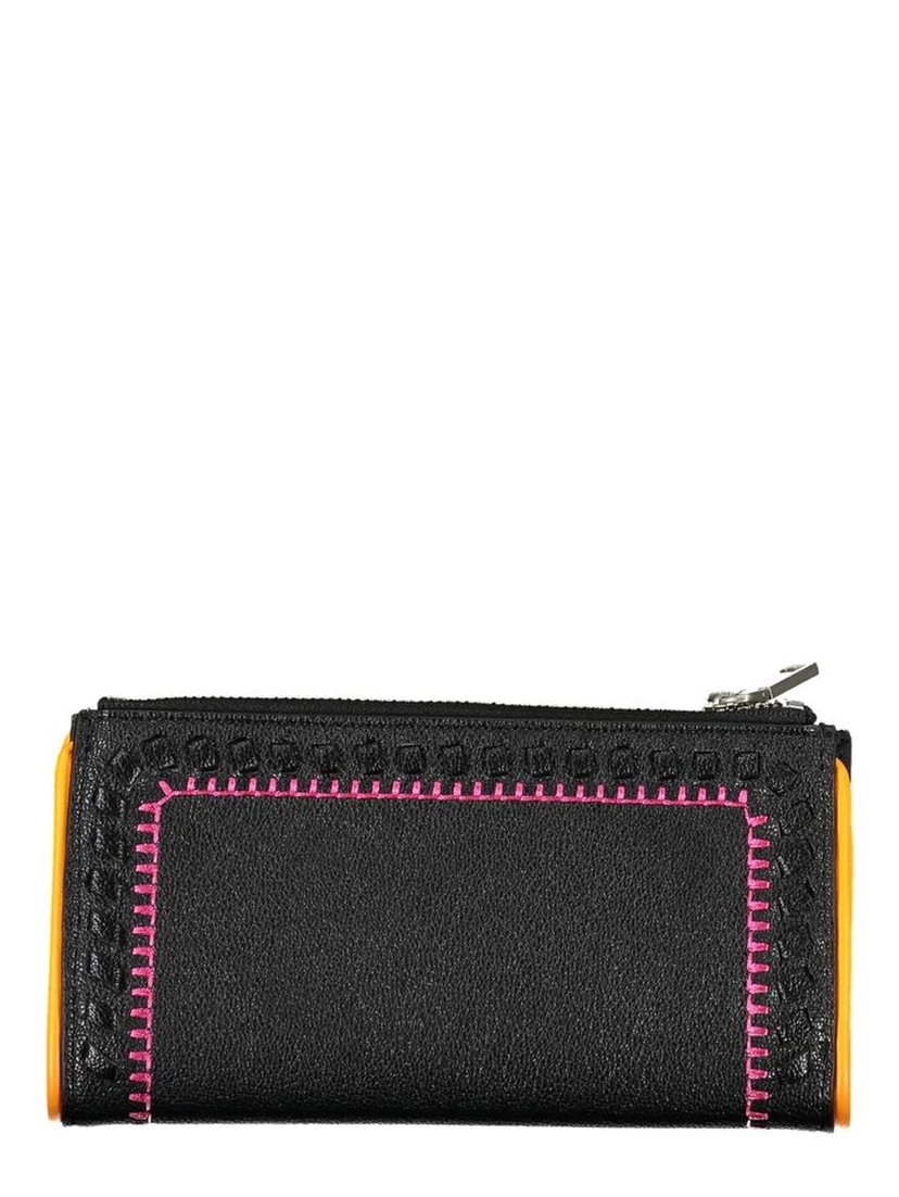 Black Polyurethane Women's Wallet