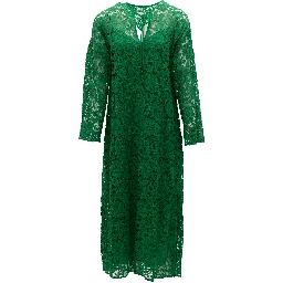Women Lace Dress in Green