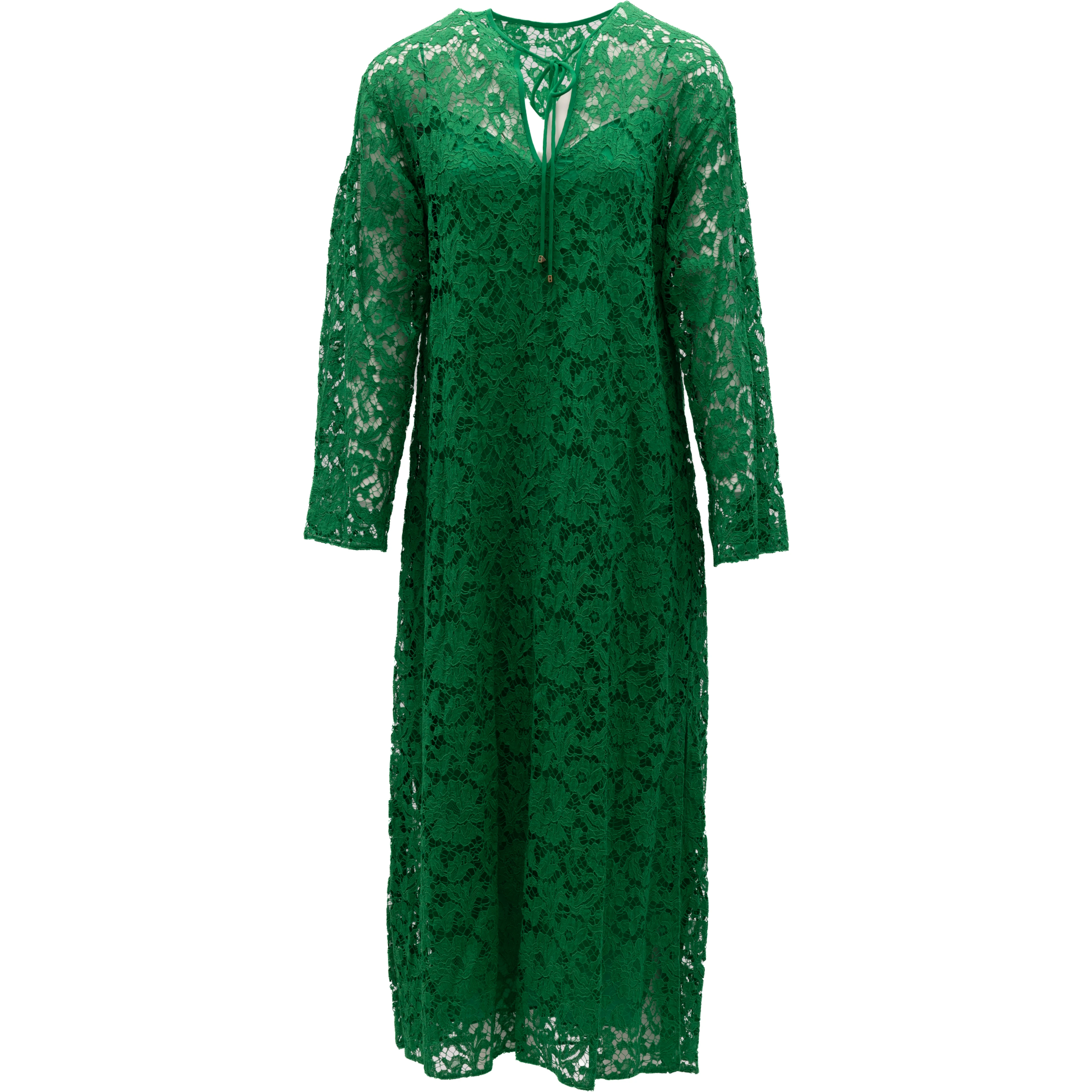 Women Lace Dress in Green