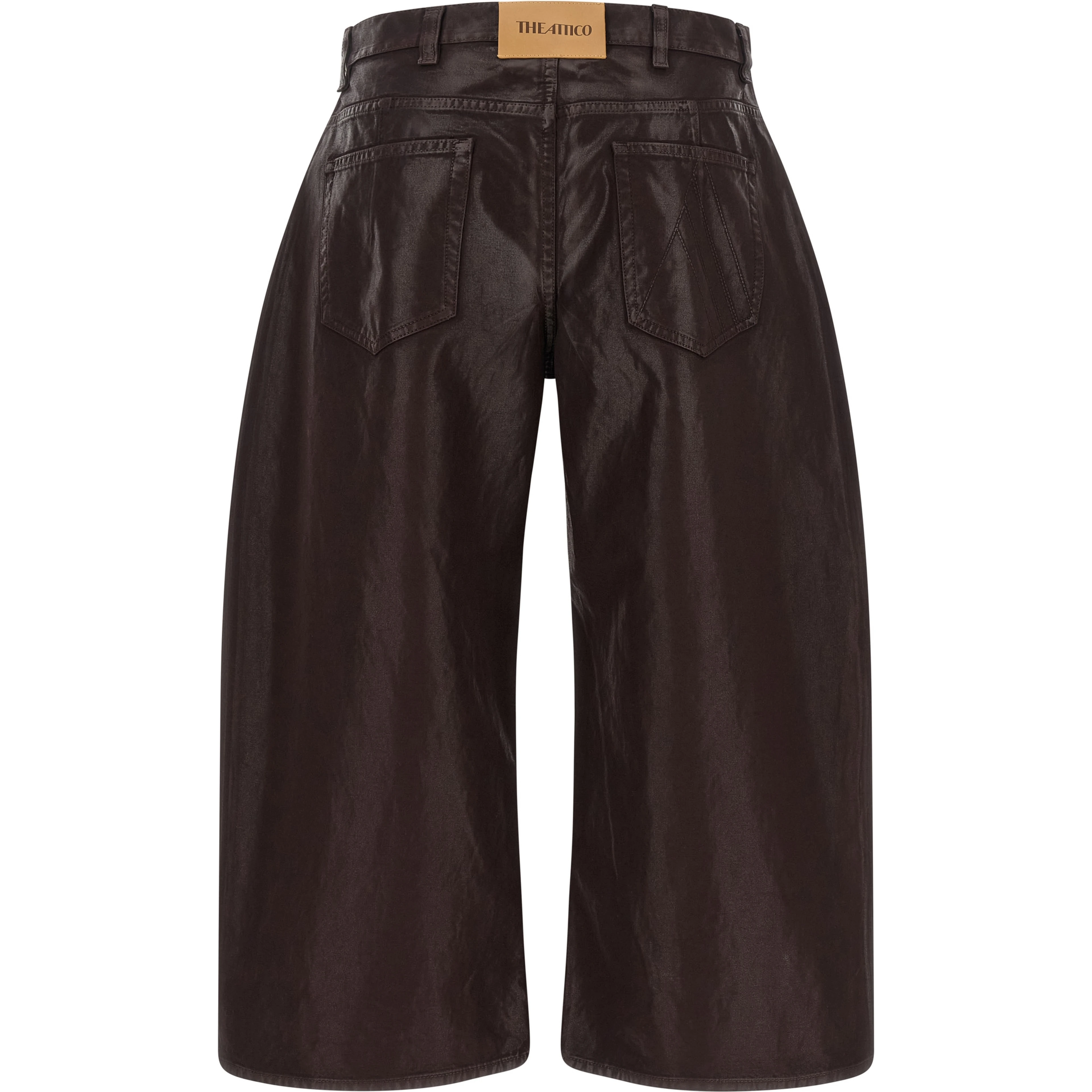 Purple Cotton Cropped Pants